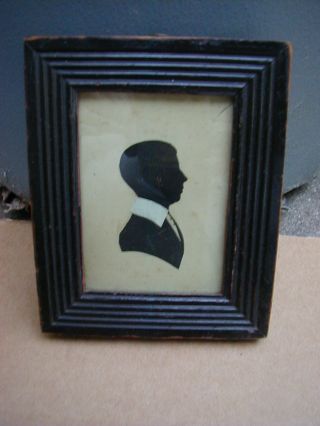 Antique Silhouette Of A Boy Details photo