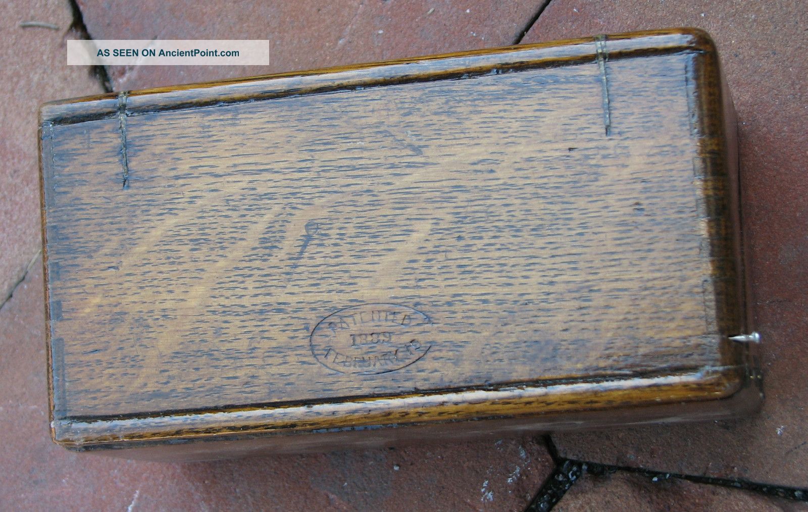 Oak Box Wood Antique 1889 Singer Sewing Tool Case Lined Collapsible Folding Boxes photo