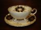 Vintage Footed Cup & Saucer,  Gold,  Yellow & Black,  Royal Sealy China,  Japan Cups & Saucers photo 1