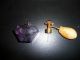 Vintage Perfume Atomizer Bottle Purple Glass With Gold Jeweled Top Perfume Bottles photo 6