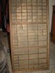 Rustic Vtg Lg Printers Drawer / Shadow Box 32 1/4 X 16 3/4 With 103 Compartments Trays photo 1