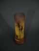Antique French Art Glass Vase - Arab With Camel And Palm Trees - Legras Style Vases photo 9