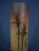 Antique French Art Glass Vase - Arab With Camel And Palm Trees - Legras Style Vases photo 2