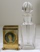 Perfume Bottle Metal Mounts With Portrait Miniature - & Signed Perfume Bottles photo 4