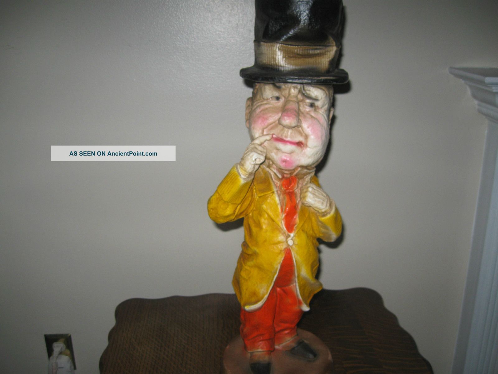Vintage Big Head Ceramic Sculpture Figurines photo