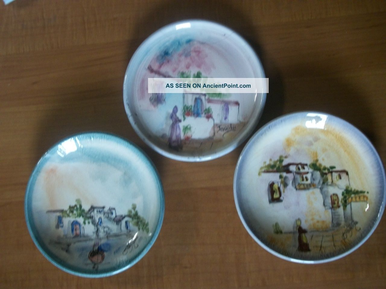 Set Of (3) Handpainted Plates From Greece - Signed Other photo