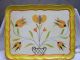 Vintage Tole Toleware Hand Painted Tray Yellow/orange Shabby Folk Art 16 X 13 Toleware photo 9
