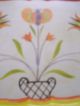 Vintage Tole Toleware Hand Painted Tray Yellow/orange Shabby Folk Art 16 X 13 Toleware photo 2