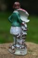 Mid 19th C Staffordshire Miniature Porcelaneous Figure With Feathered Hat C1860 Figurines photo 6