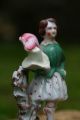 Mid 19th C Staffordshire Miniature Porcelaneous Figure With Feathered Hat C1860 Figurines photo 8
