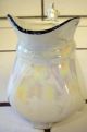 Cream Pitcher Glazed Irridescent With Cat On Handle,  Vintage Pitchers photo 2