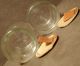 Two X - Vintage Hazel Atlas 2/3 Ounce Clear Glass Creamers W/ Cardboard Tops Pitchers photo 4