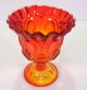 Vintage Amberina Moon And Stars Footed Compote Vase Compotes photo 2