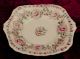Lovely Victorian Hand Painted Porcelain Floral Sandwich Tray Or Candy Dish Platters & Trays photo 1
