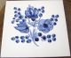 Vintage Zell Handpainted Blue & White Ceramic Tile 4 Badinia W.  Germany 2 Tiles photo 2