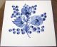 Vintage Zell Handpainted Blue & White Ceramic Tile 4 Badinia W.  Germany 2 Tiles photo 6