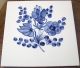 Vintage Zell Handpainted Blue & White Ceramic Tile 4 Badinia W.  Germany 2 Tiles photo 8
