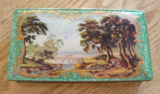 Vintage_kemps - Barker - Dobson_metallic Paint Ed Green Box_candy - Jewelry - Trinket photo