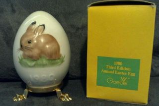 Goebel Western Germany Sticker On Box 1980 Third Edition Annual Easter Egg photo