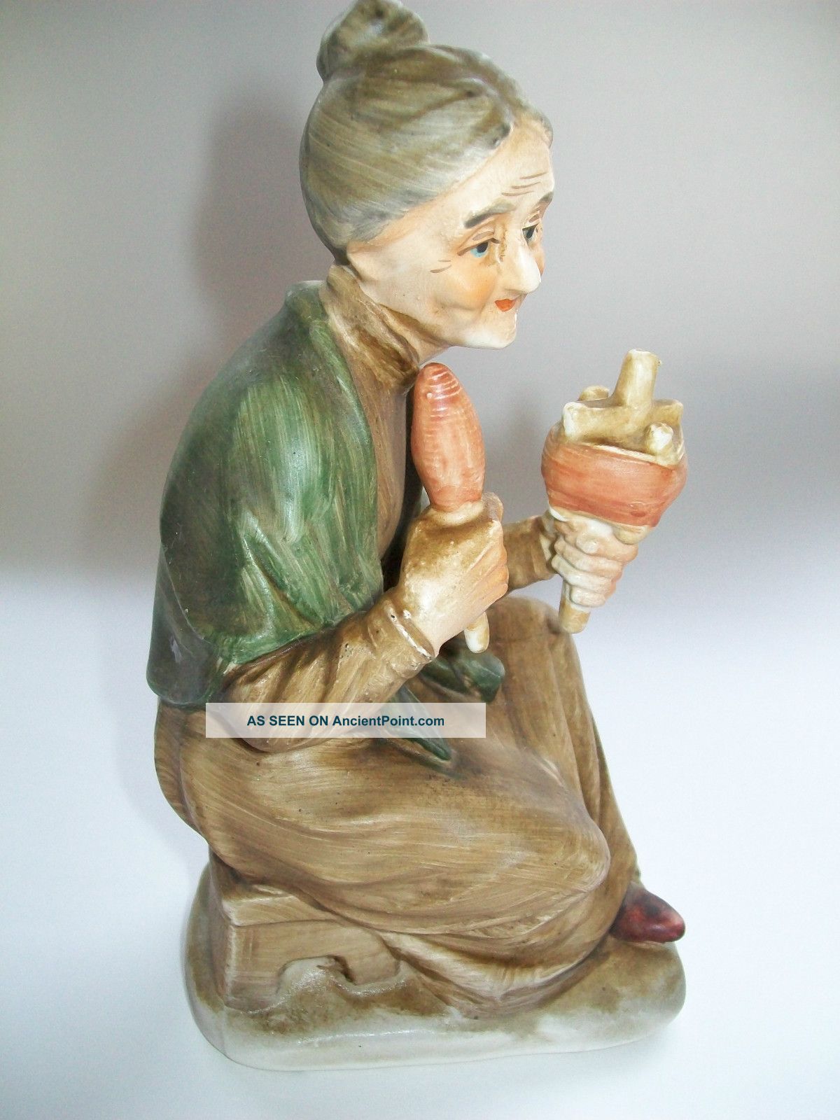 Norleans Japan Old Lady Porcelain Figurine Figurines photo