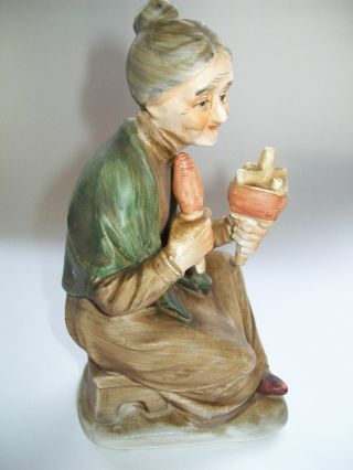 Norleans Japan Old Lady Porcelain Figurine photo
