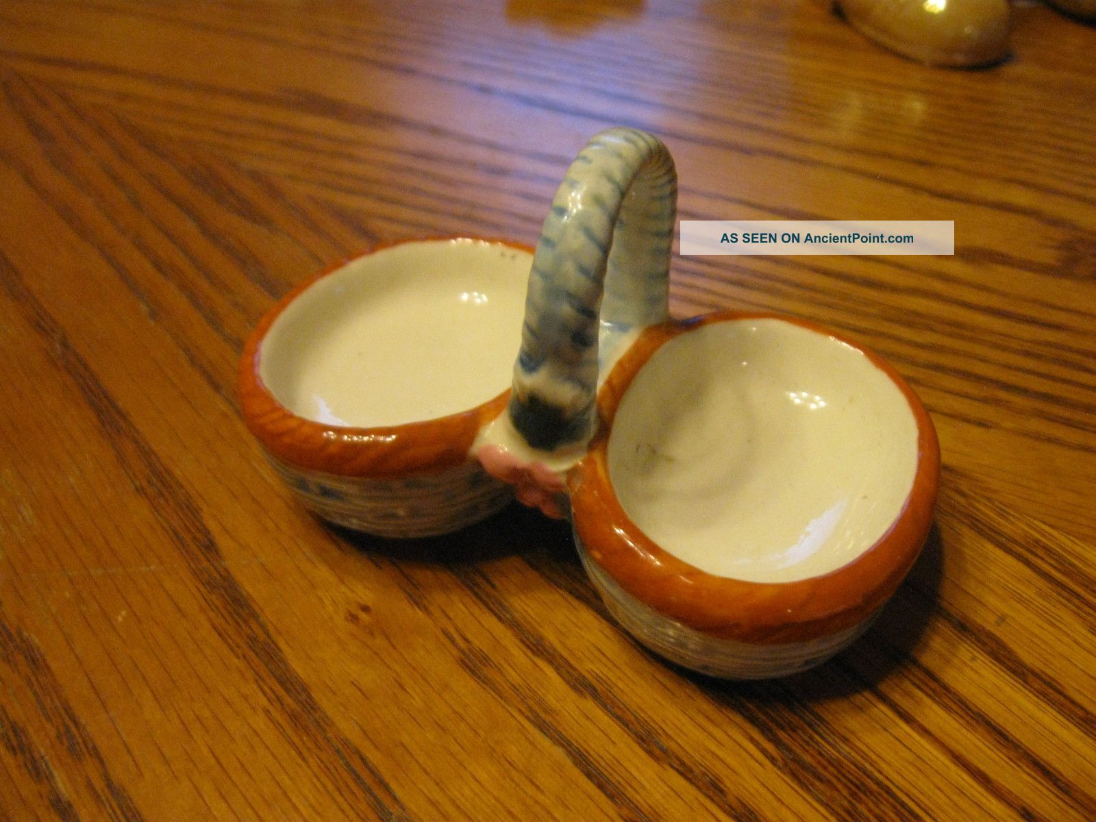 Porcelain Figurine Double Basket Figurines photo