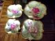 4 Pc Antique Porcelain Floral Stacking Bowls Hand Painted By E.  C.  Caldwell Other photo 3