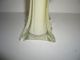 Vintage Art Glass Yellow White Clear Glass Vase Flower Jack Pulpit Calla Lily Vases photo 2