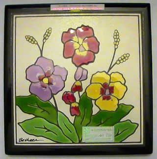 Signed Hand Painted Floral Designs 