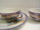Antique Hand Painted Noritake Tea Cups And Plate/ Trees,  House,  Swan Design Cups & Saucers photo 5