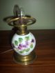 Glass Painted Floral Pattern Candle Bulb Lamp With Brass Base Lamps photo 1