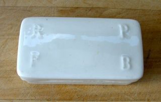 Vintage Ceramic English Toothpaste Box Lettered And Numbered photo