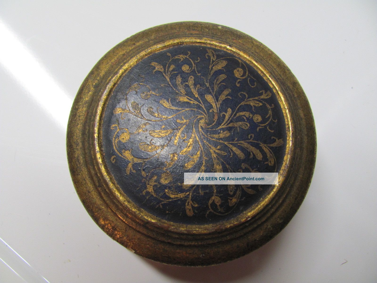 Antique Trinket Box - Round - Very Ornate Boxes photo