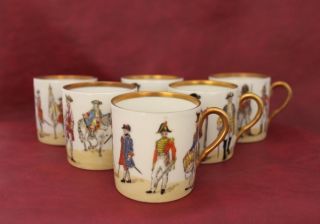 Six Suisse Langenthal Swiss Foreign Service Porcelain Demitasse Cups photo