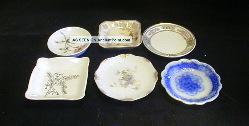 Assorted Patterns Six Antique China Butter Pats Butter Pats photo