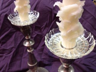 Pair Vintage/antique Crystal Bobeche - Made In Austria photo