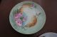 Antique Collectible Bavarian Porcelain Plates Handpainted 1918 Dated Pink Roses Plates & Chargers photo 1