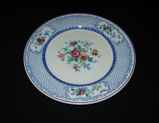 Antique Staffordshire Potteries Blue Flower Plate By Royal Cauldon Ca.  1905 photo