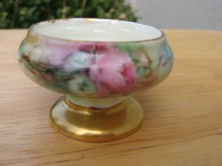 Six Delicate Handpainted Porcelain Salt Pinches In Pastel Colors photo