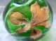 Thomas Webb Enameled Orchid Or Iris Flower Emerald Green Cabinet / Rose Vase Vases photo 1
