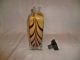 Art Glass Decanter,  With Glass Topper,  Earth Tones 10 1/4 