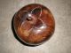 Walnut Bowl With Carved Fruit - Mid - Century Antique - Perfect Condition Bowls photo 3
