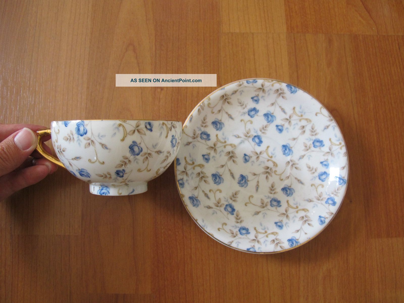 Lightweight Hand Painted Cup And Saucer Full Of Flowers Cups & Saucers photo