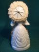 Antique Porcelain Victorian Lady Figurine Lace Draped Dress & Parasol Numbered Figurines photo 3