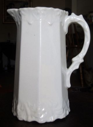 Antique Vintage Grey Ceramic Pitcher Vase Made In England photo