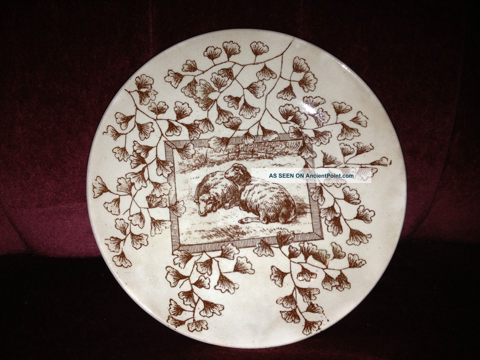 Antique Brown Transferware Bowl 5 