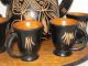 Decorative Handcarved Woodenware Pitcher - 5 Cups - Tray Home Accent Carved Flowers Other photo 1