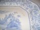 Large Antique Ironstone Platter - 1800s - Blue & White - Wrs&co.  - Union Platters & Trays photo 3