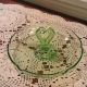 Green Vaseline Depression Candy/nut Dish With Heart Handle Other photo 1