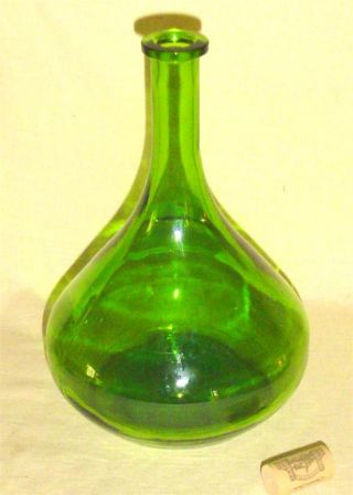 Vintage Emerald Green Glass Decanter? Vase? - A Beauty photo